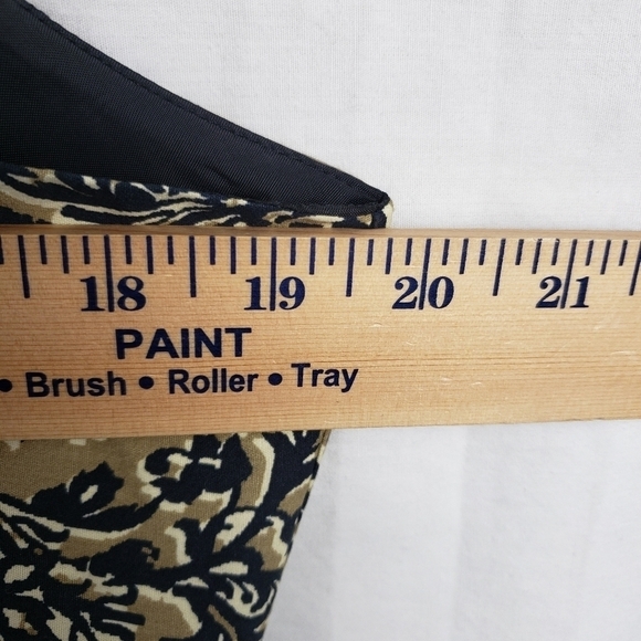 NWT R&K Originals Black and Taupe Floral Sleeveless Dress Sz 16 - Picture 10 of 12